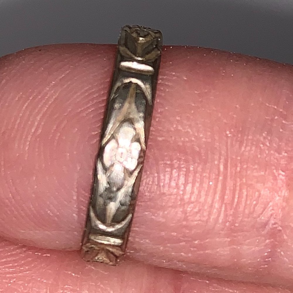 3/4 3mm Sterling Silver Floral Ring